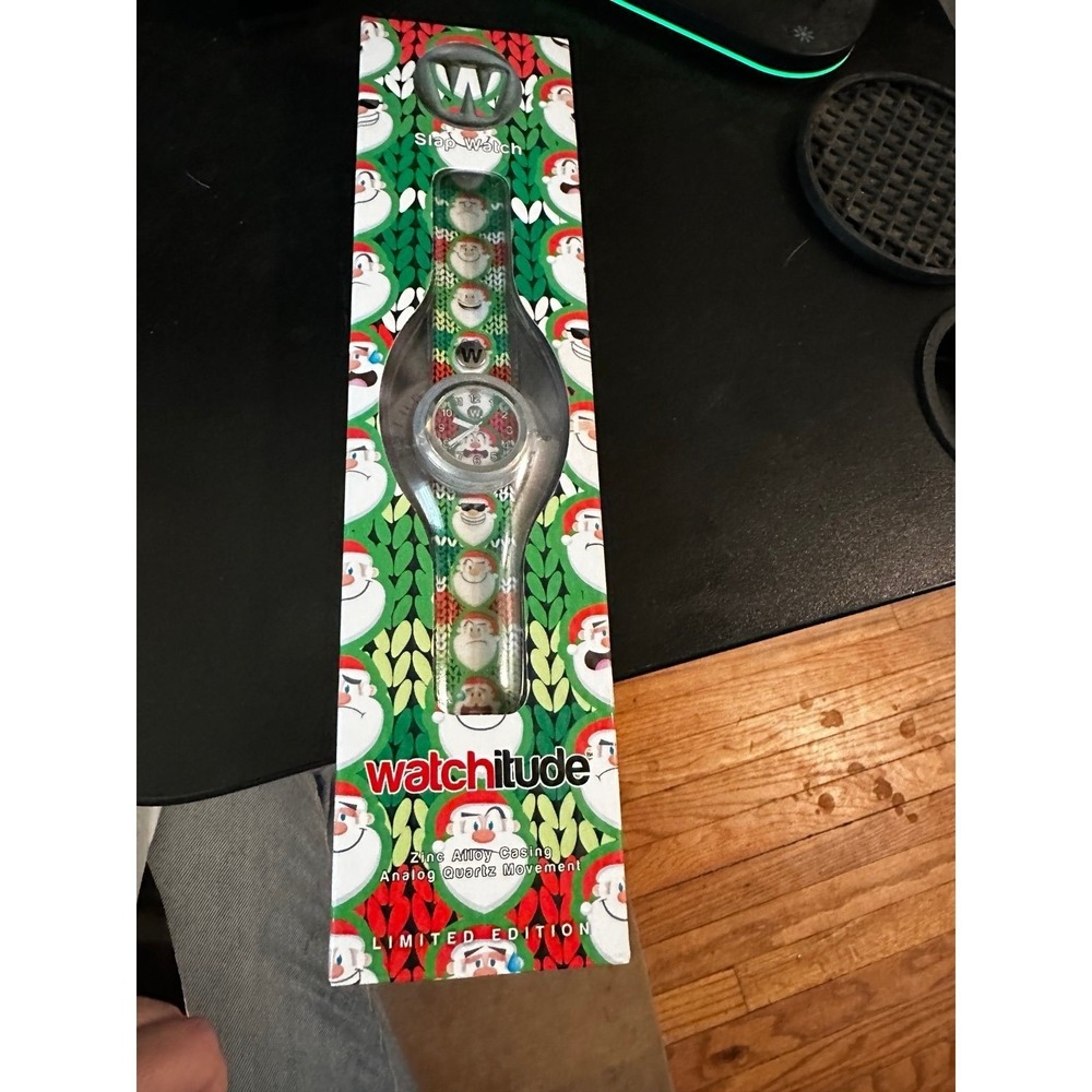 Watchitude Slap Watch‎ Kids OS Green New Santa Ugly Sweater Limited Edition